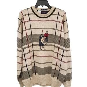 Vintage Gant Embroidered Golf Sweater Men's XL - Crewneck- Small Stain
